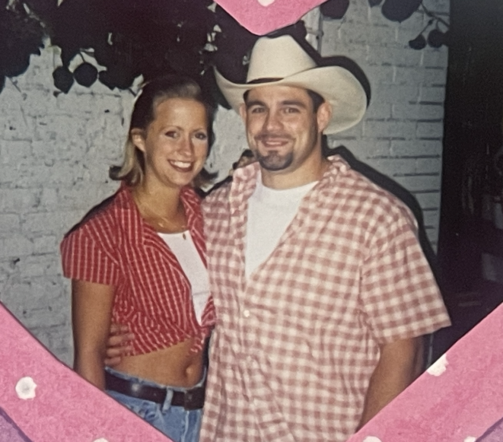 Bill and Christina circa 1999 about to go line dancing with work crew